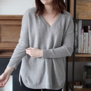 REISS Grey Merino Wool Sweater